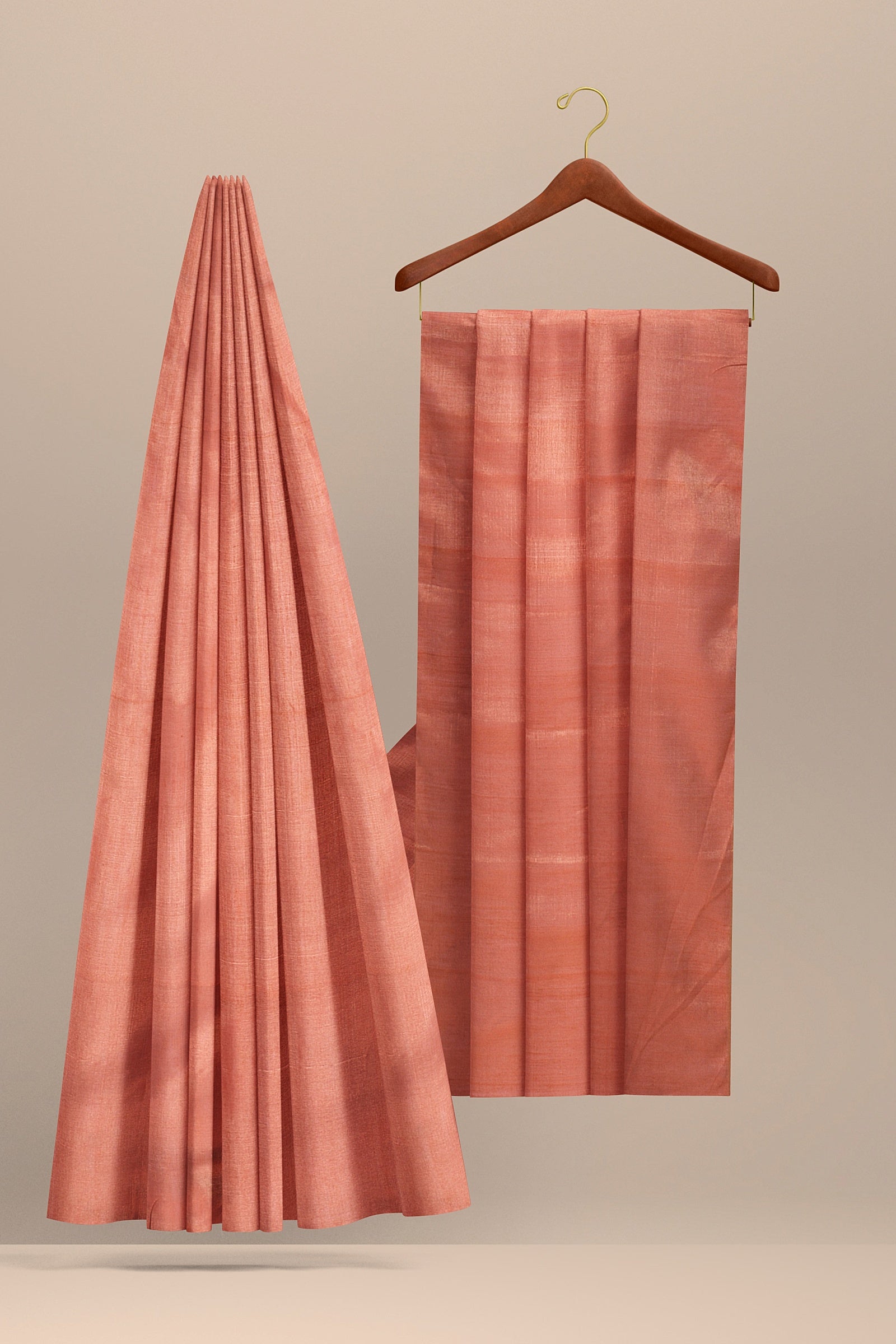 Hand Woven Orange Tissue Silk Sarees - Bhartiya Shilp